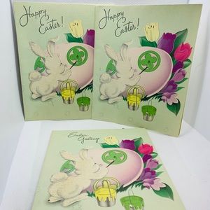 1950s Easter Greeting Cards 3D New with envelopes